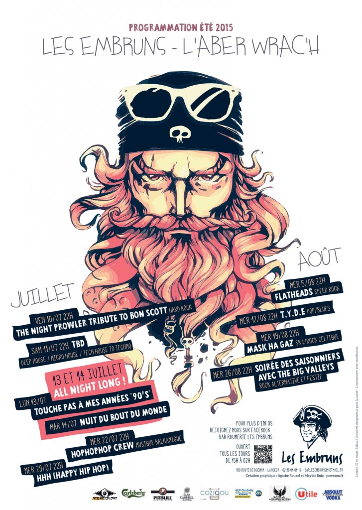 affiche concert bar les embruns POM COM