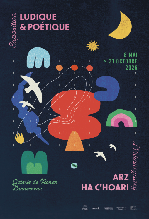 Affiche exposition ludique et poétique à Landerneau