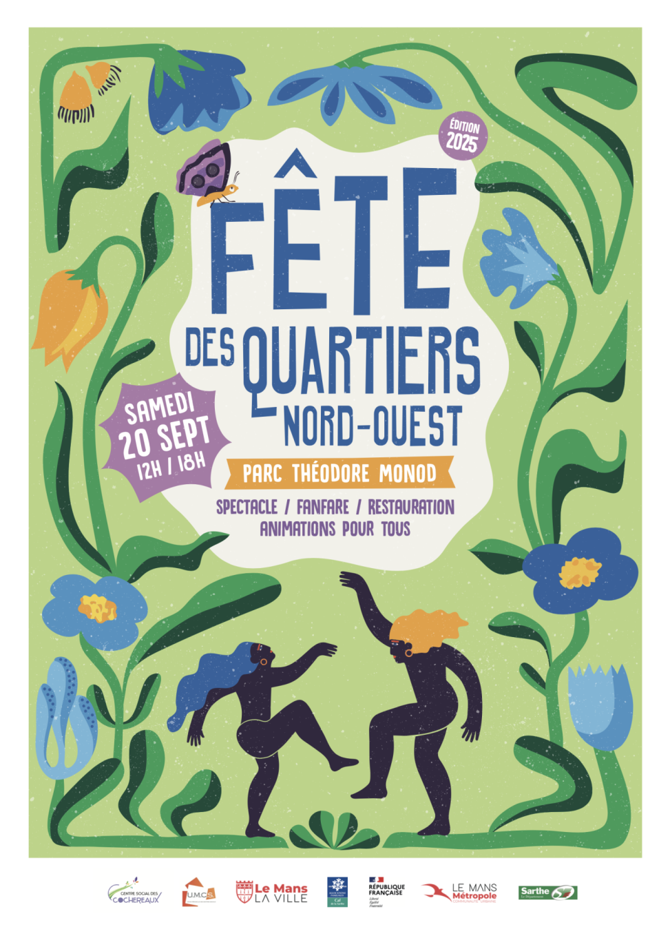 Affiche fete de quartier Le Mans